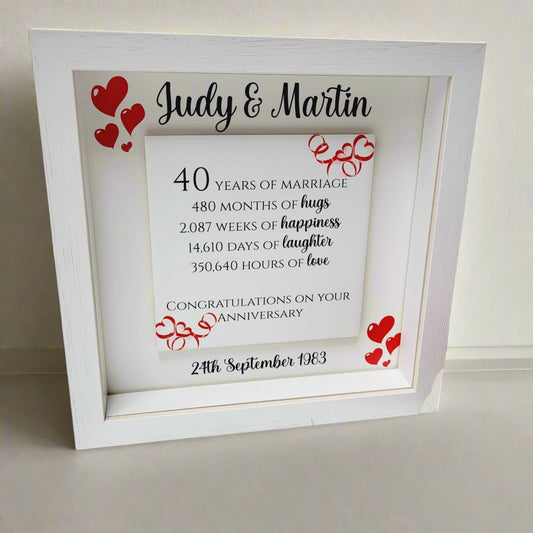 Framed 40th Anniversary