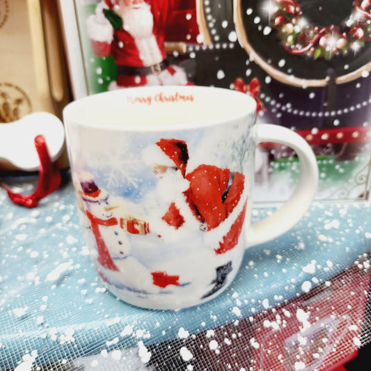 Santa and Snowman mug