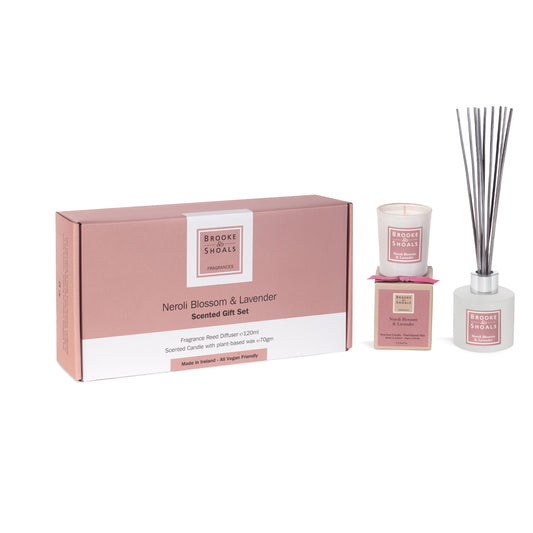 B+S Diffuser & small candle gift set - Neroli Blossom & Lavender