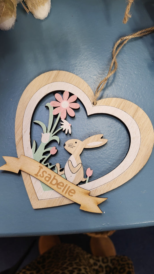 Personalised Easter Decoration Heart