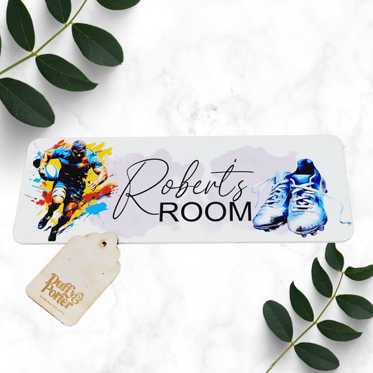 Rugby Themed Door Plaque