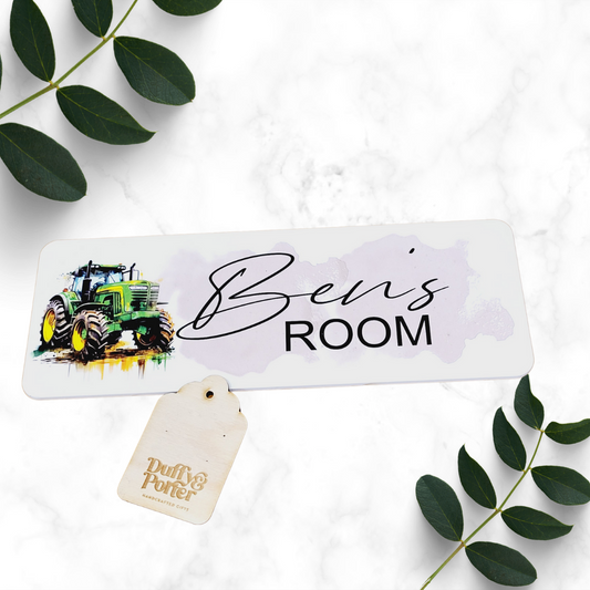 Tractor Themed Door Plaque