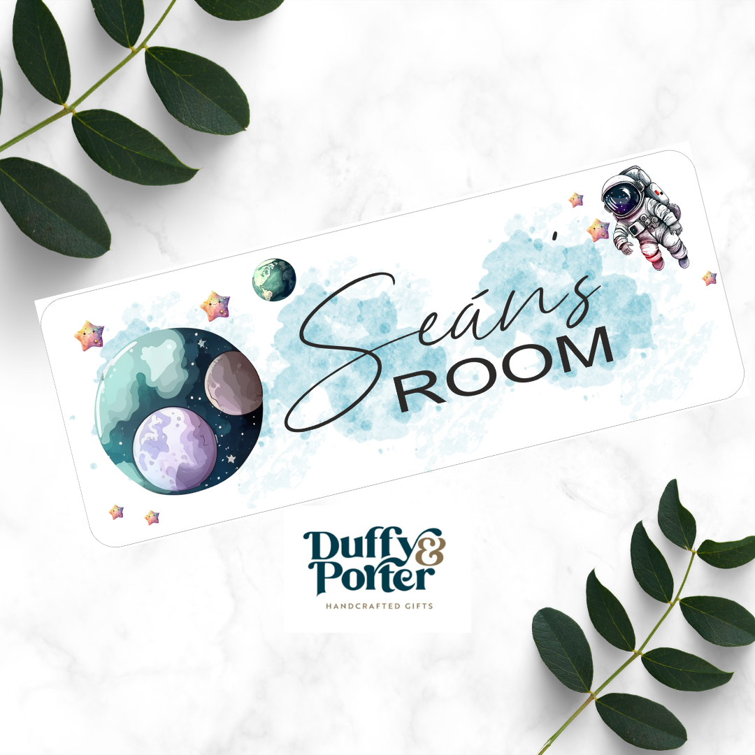 Space Themed Door Plaque