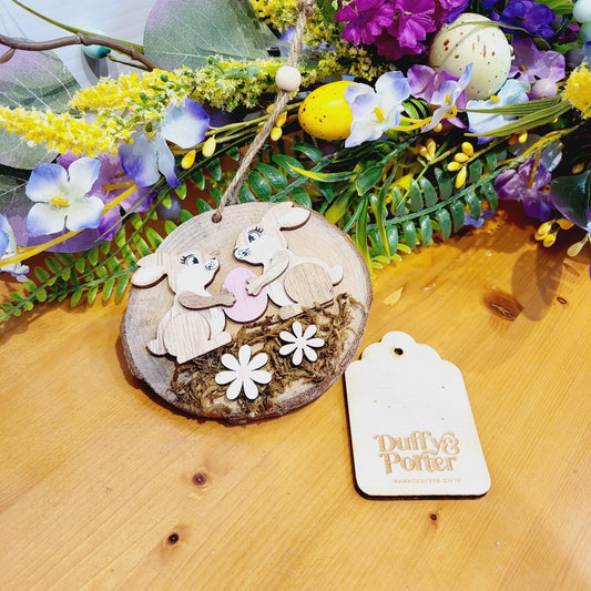 Hanging decoration rabbit and egg