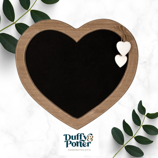 Wooden blackboard in heart shape 30x29,5cm