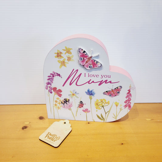 Standing heart i love you Mum