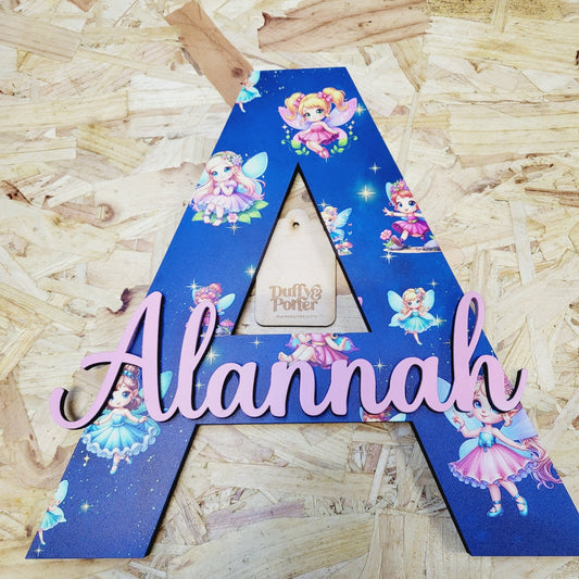 Fairy Theme Initial with Name