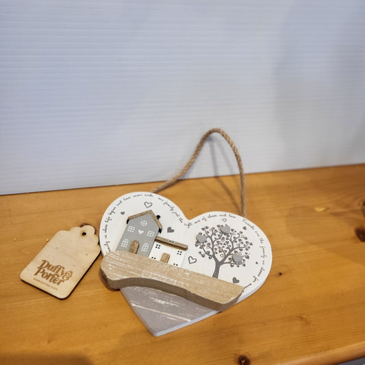 Family hanging heart