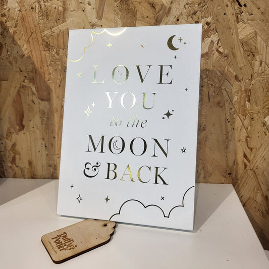 White Plaque, love you to the moon and back