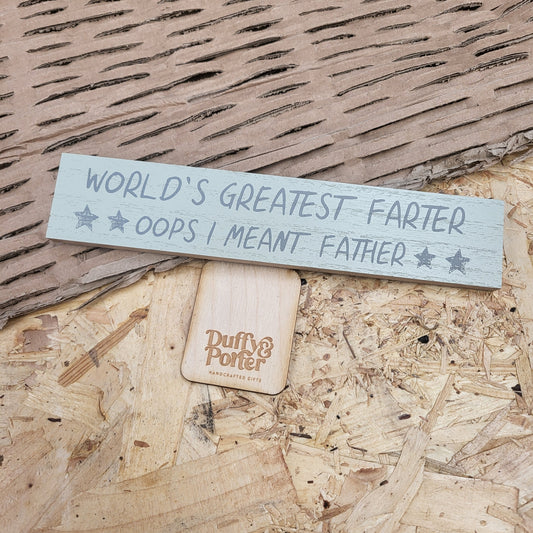 Mini Plaque Worlds greatest farter...father