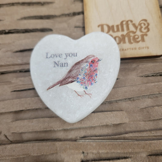 Marble Robin Heart - Nan