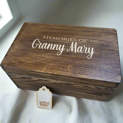 Keepsake Box Memory Box Engraved Stained