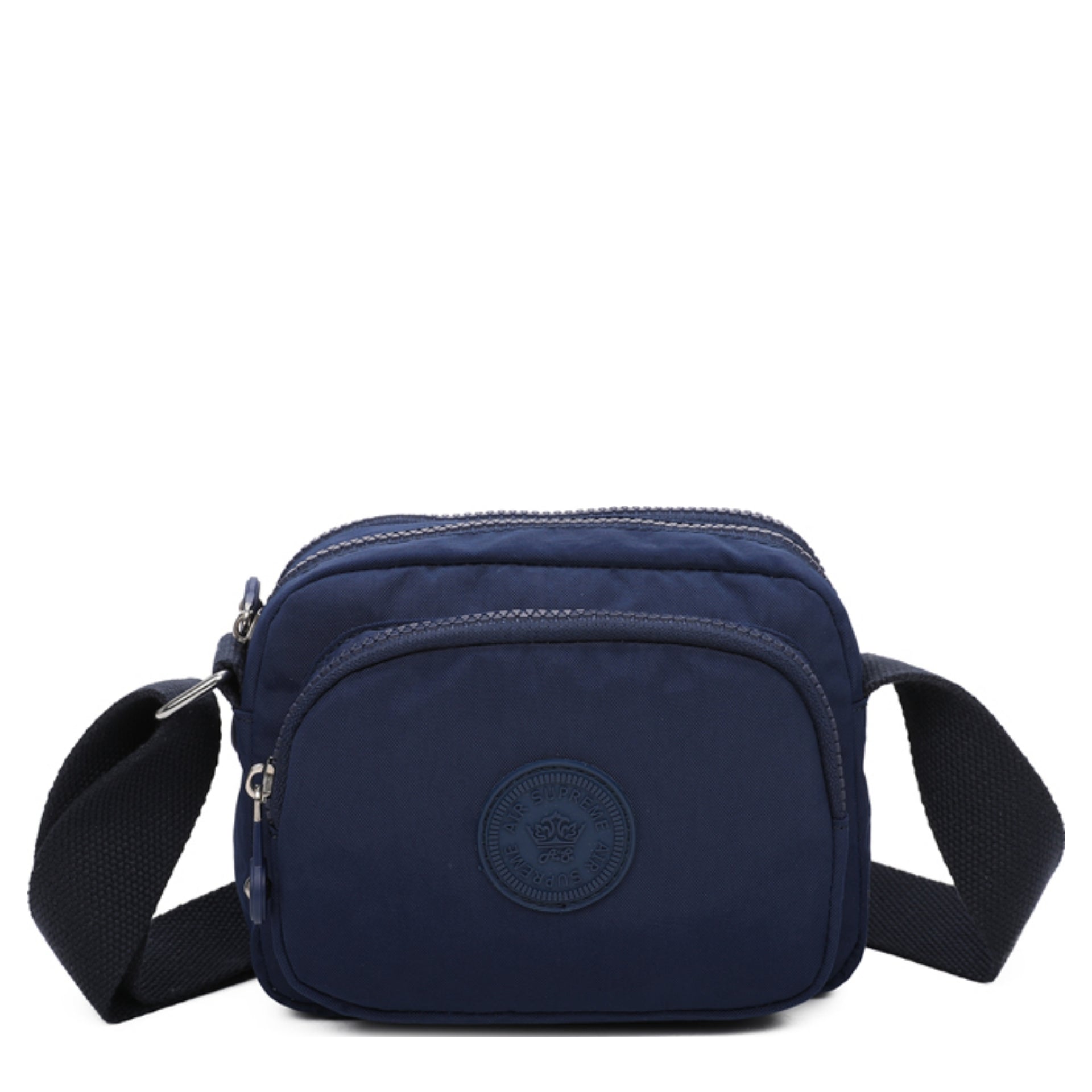 D-228 Small Multi Pockets Cross Body Bag - Navy