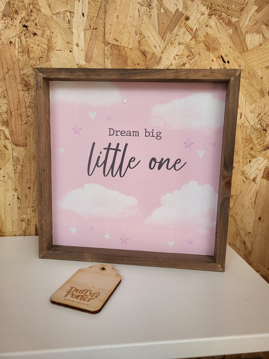 Baby Pink Frame Dream big