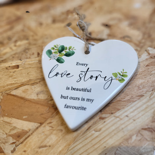 Wedding Heart Every love story ceramic