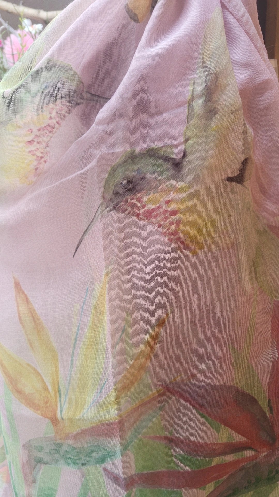 Spring Scarf - hummingbird pink