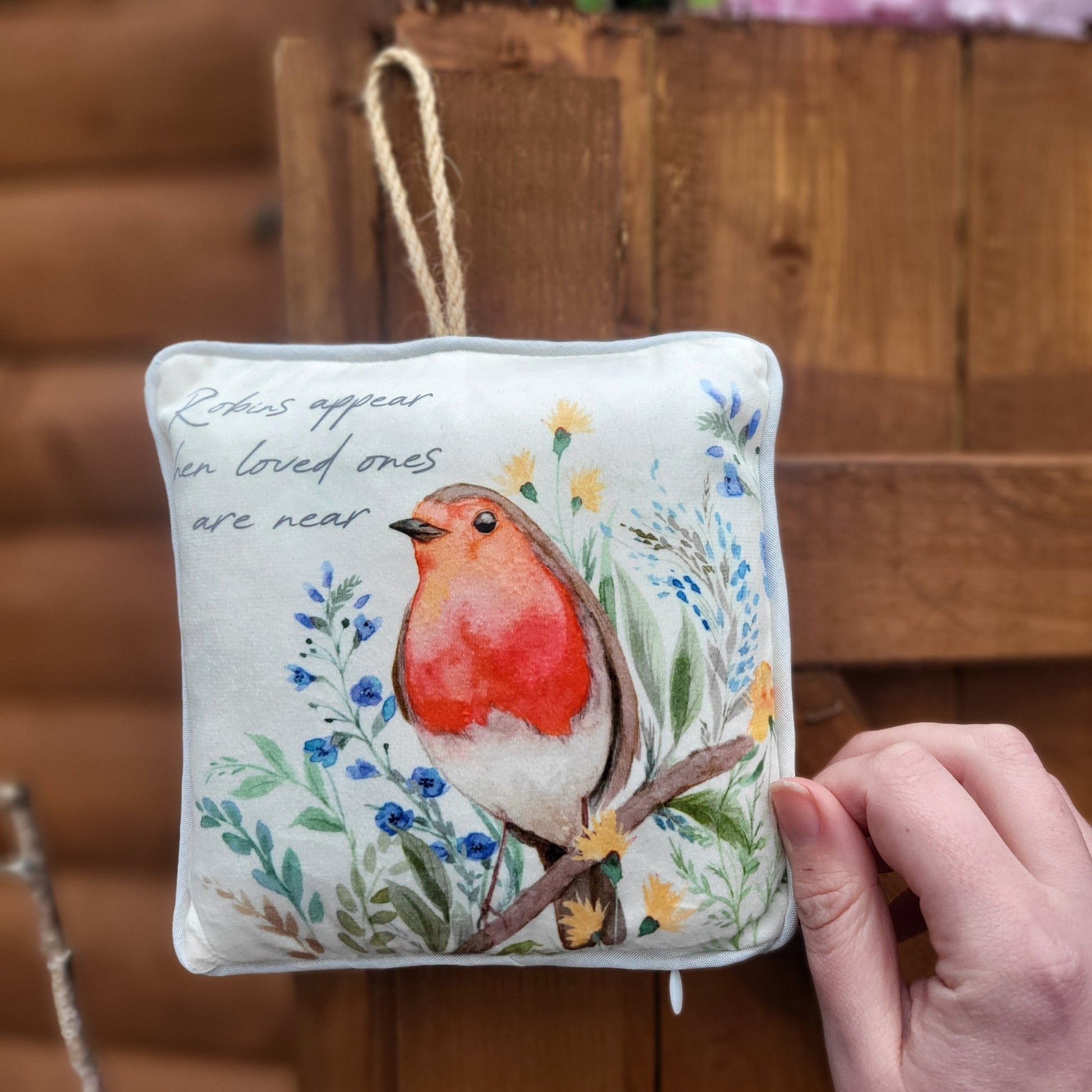 Robin velour cushion