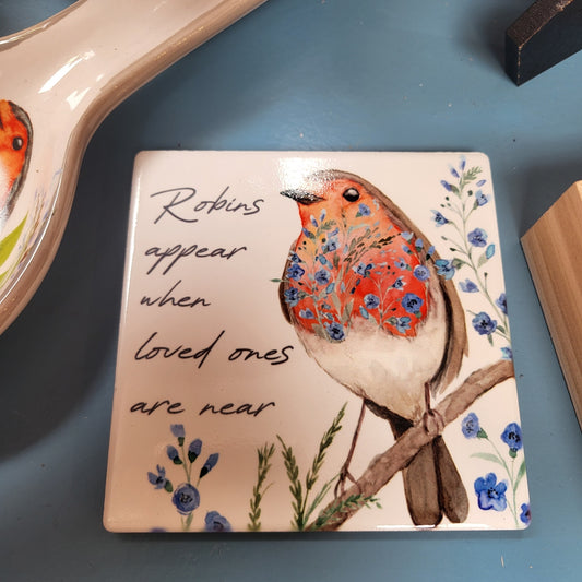 Ceramic Coasters Robins appear