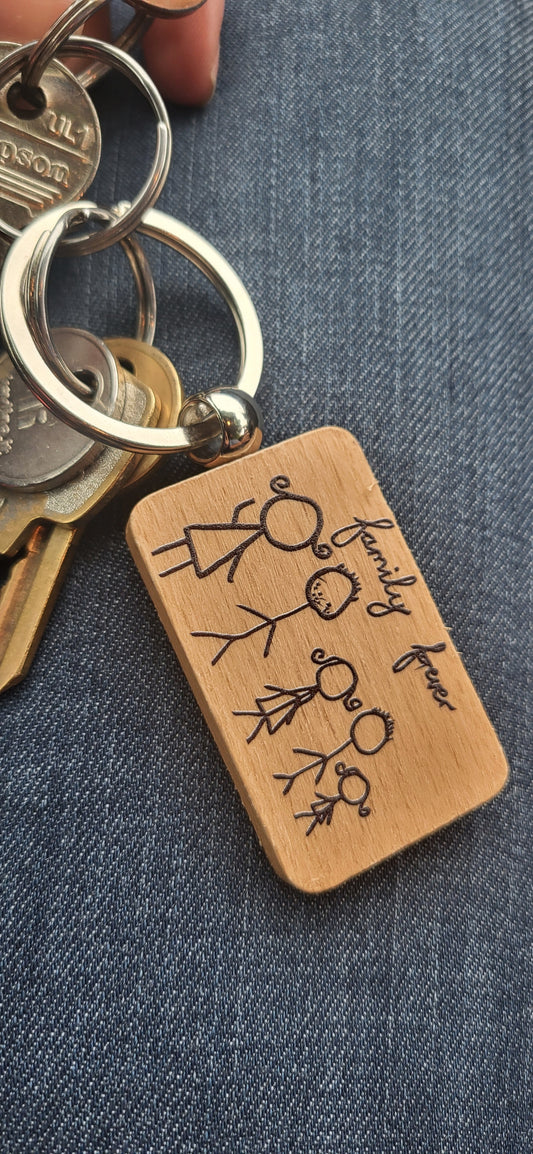 "Designed by them" Personalised Keyring