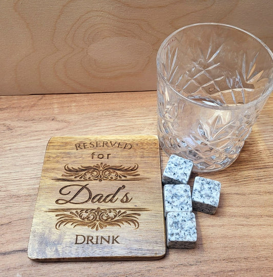 Reserved for, Personalised Acacia Wood Coaster