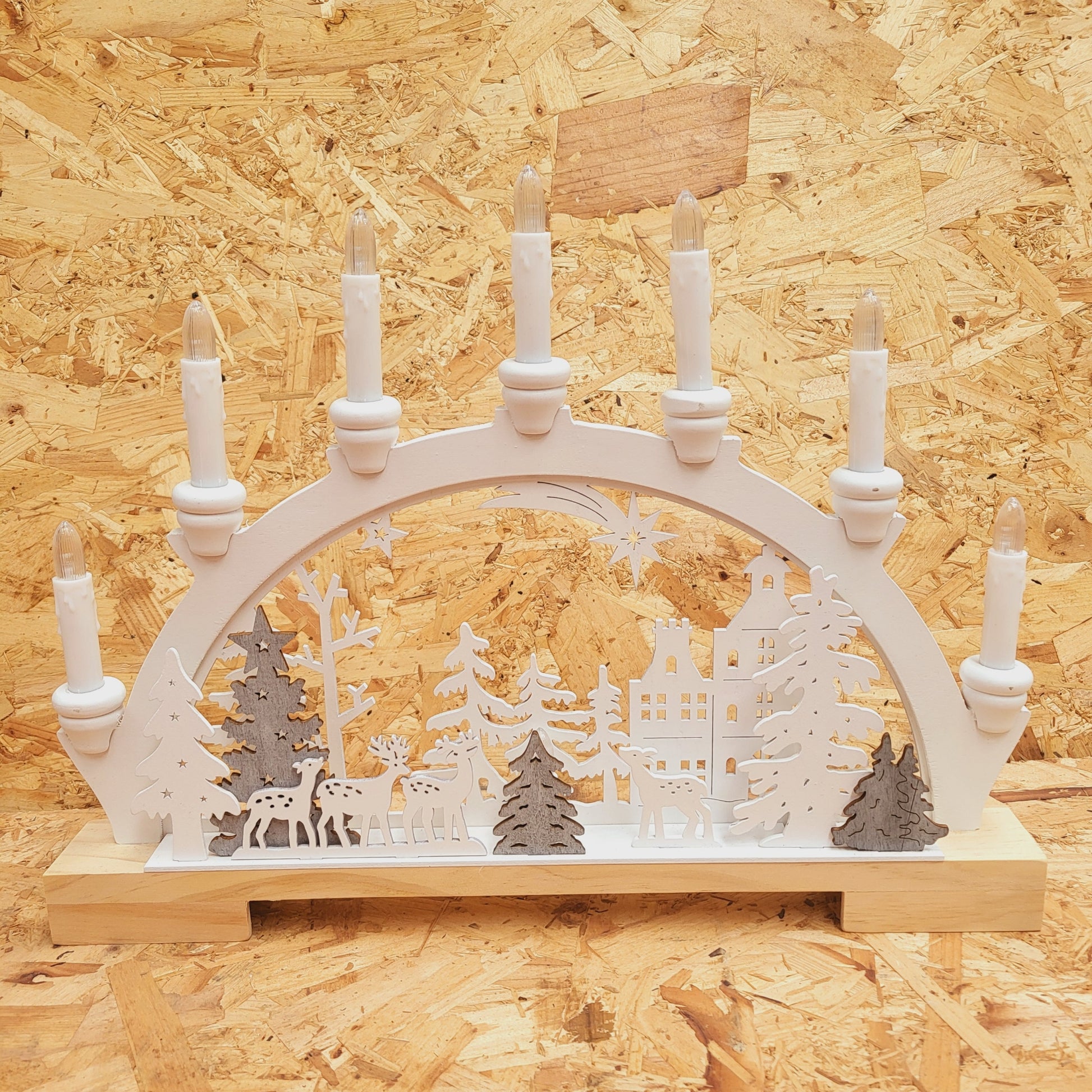 Christmas candle arch – winter scene