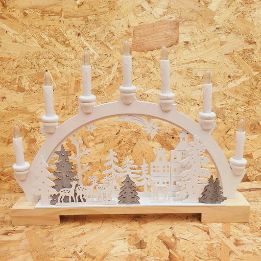 Christmas candle arch – winter scene