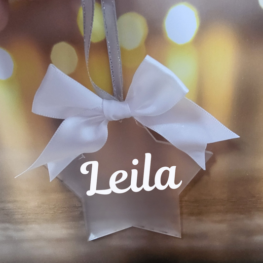 Personalised Christmas Star Decoration