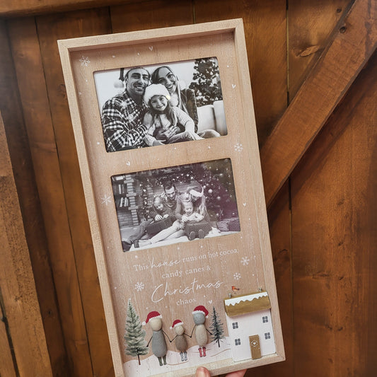 Pebble Photo Frame 40cm double pic