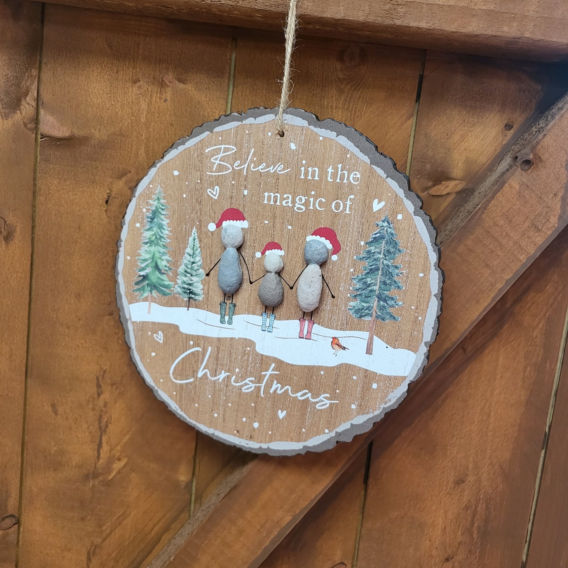 Pebble hanging decoration - Believe in the magic