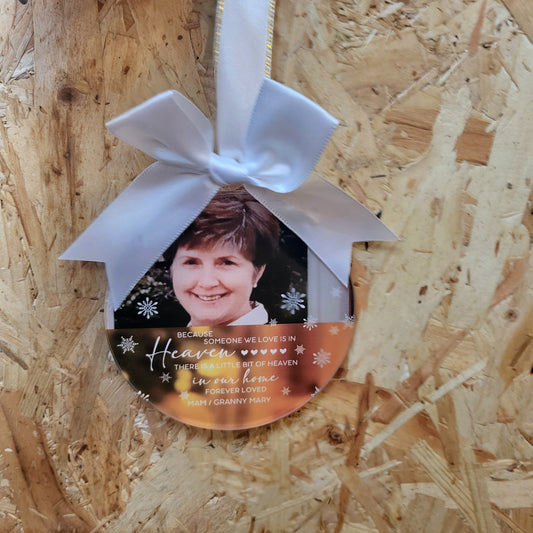 Memory personalised photo tree decoration