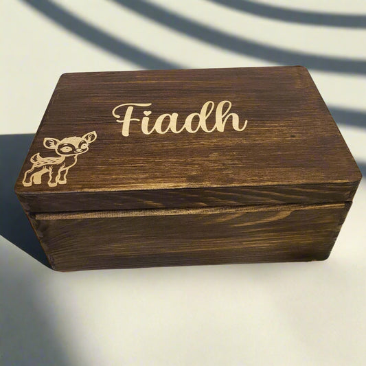 Keepsake Box "Fiadh" Personalised Stained Engraved