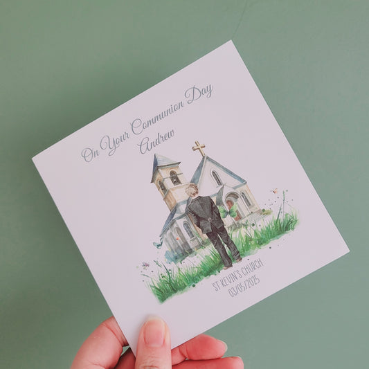 Personalised Communion Boy Card