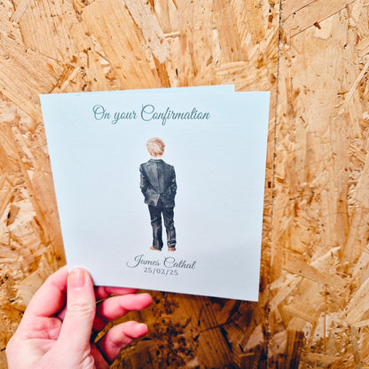 Personalised Confirmation Boy Card