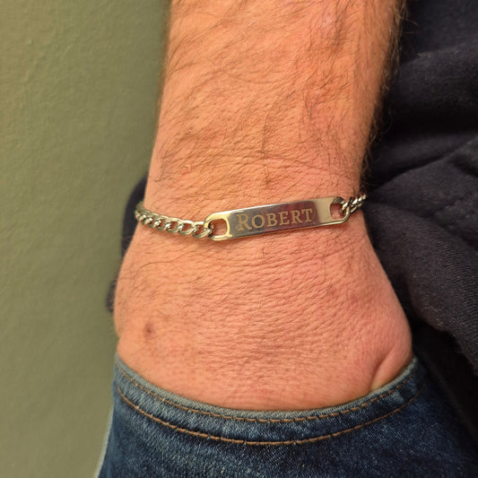 Personalised Stainless steel link bracelet