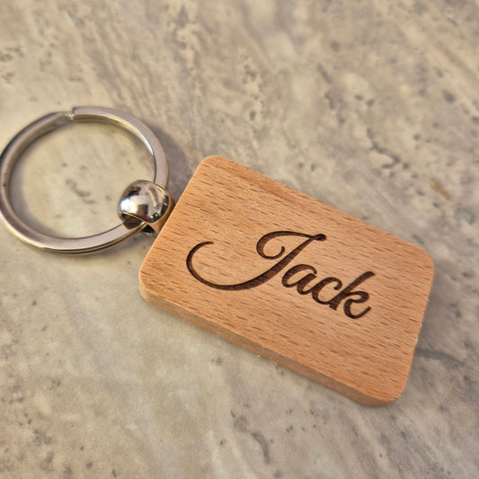 Wooden keyring