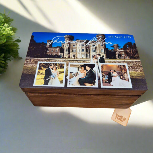 Handcrafted Personalised Photo Wedding Memory Box – Treasure the Moment Forever