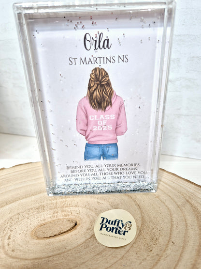 Personalised School Graduation Glitter Block