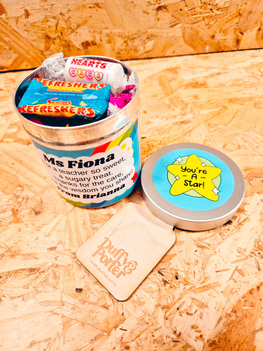 Personalised "Teacher" tin