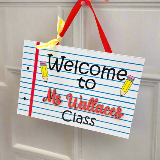 Welcome Personalised Classroom Sign
