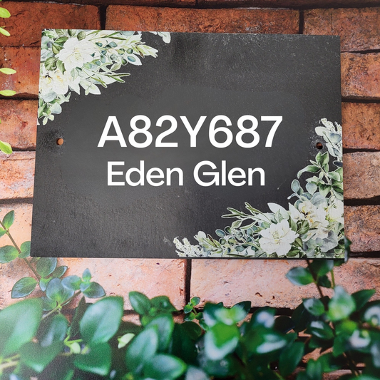 Premium Slate Eircode Sign - Perfect for Outdoor Use