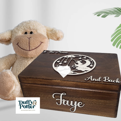 Keepsake Box Moon & Back Baby