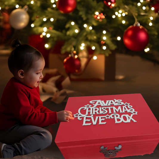 Reindeer and Red Stars Christmas (Eve) Box