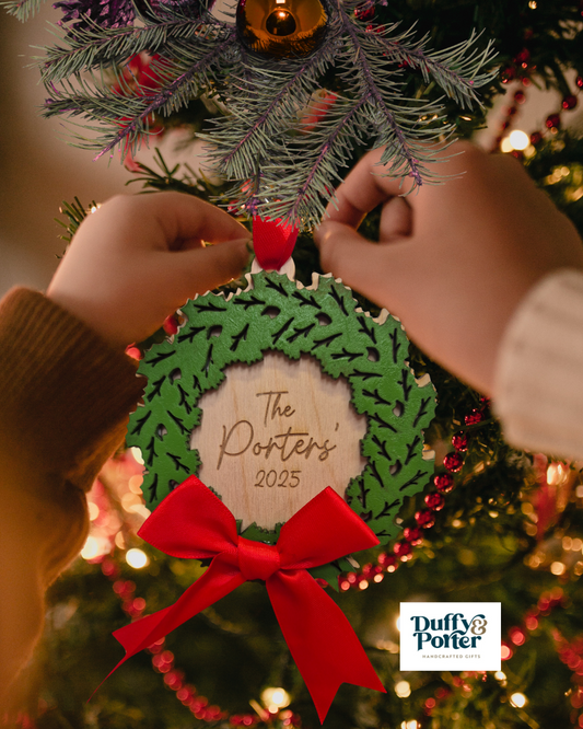 Layered Birch Wreath Christmas Decoration