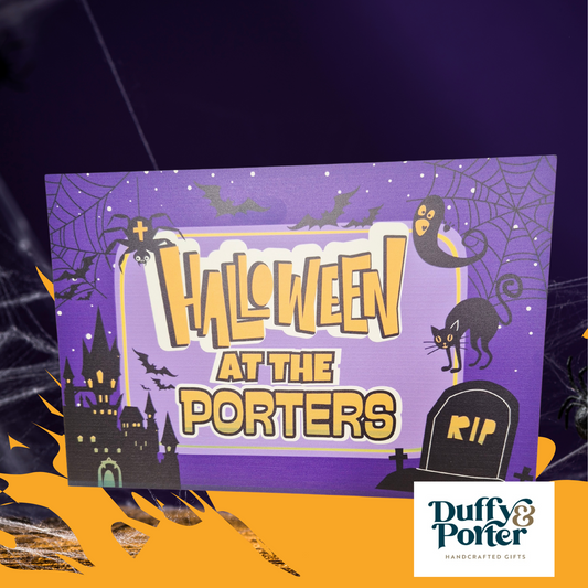 Personalised Halloween Sign purple