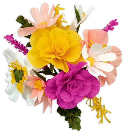 DIY Set Crepe Paper Flowers "Yellow"