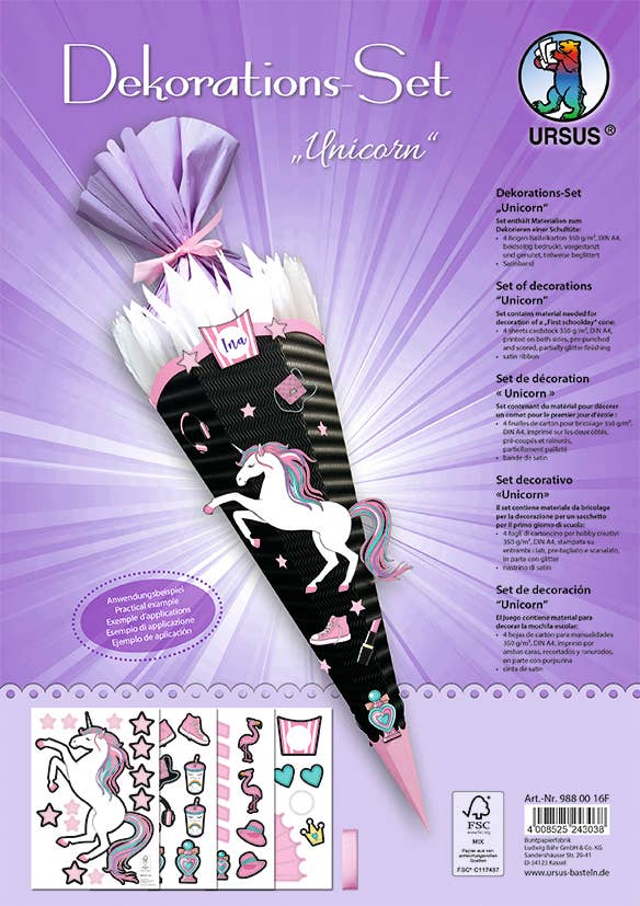 Unicorn decoration set