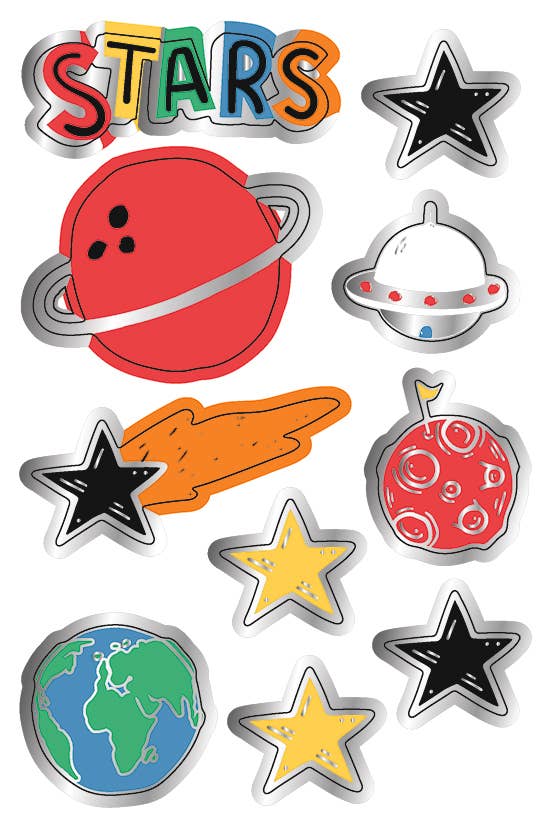 “Space Dino” mini decoration set