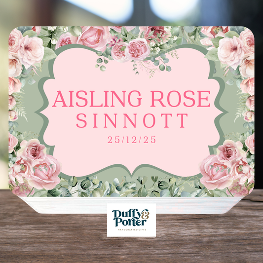Cottage Rose Wooden Keepsake Box