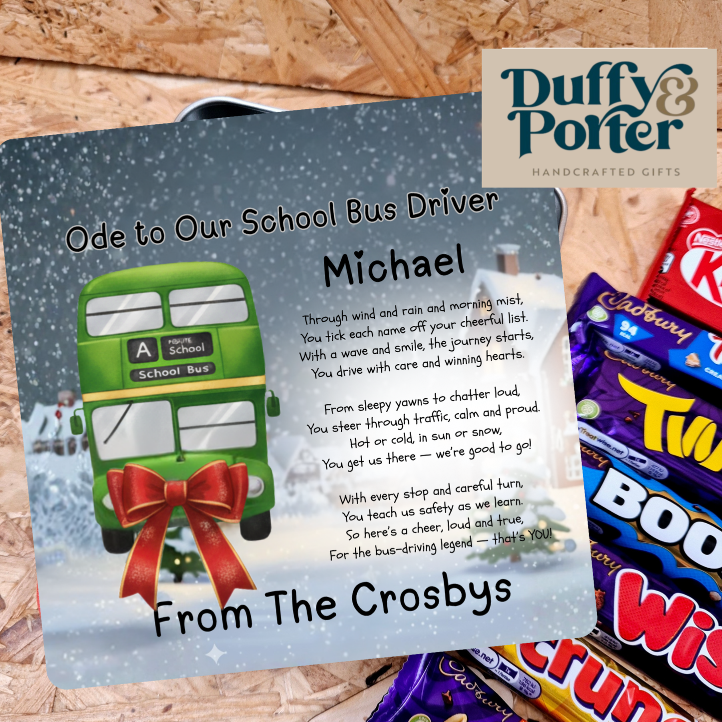 Chocolate Treat Tin – Bus Driver