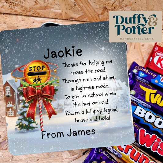 Chocolate Treat Tin – Lollipop Person